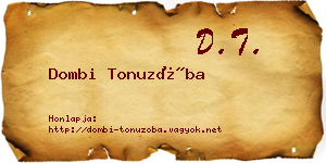 Dombi Tonuzóba névjegykártya